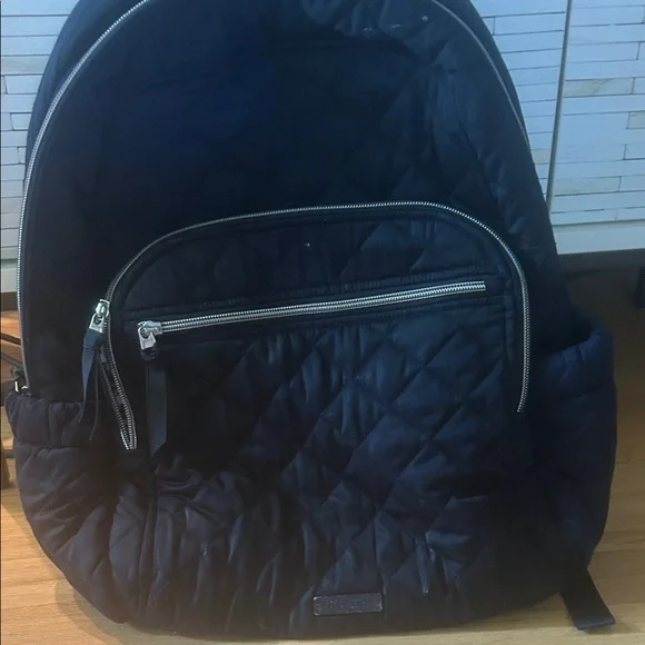 Vera Bradley Quilted Black Backpack - Picture 1 of 7